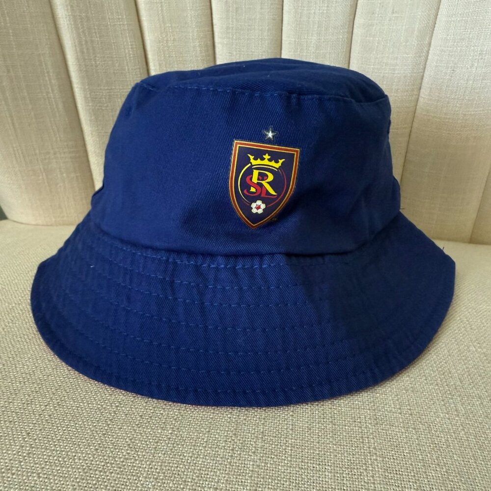 REAL SALT LAKE reversible bucket hat FORD red blue soccer football logo MLS